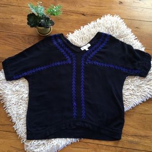 Olive & Oak Boho Embroidered Top Sz Small